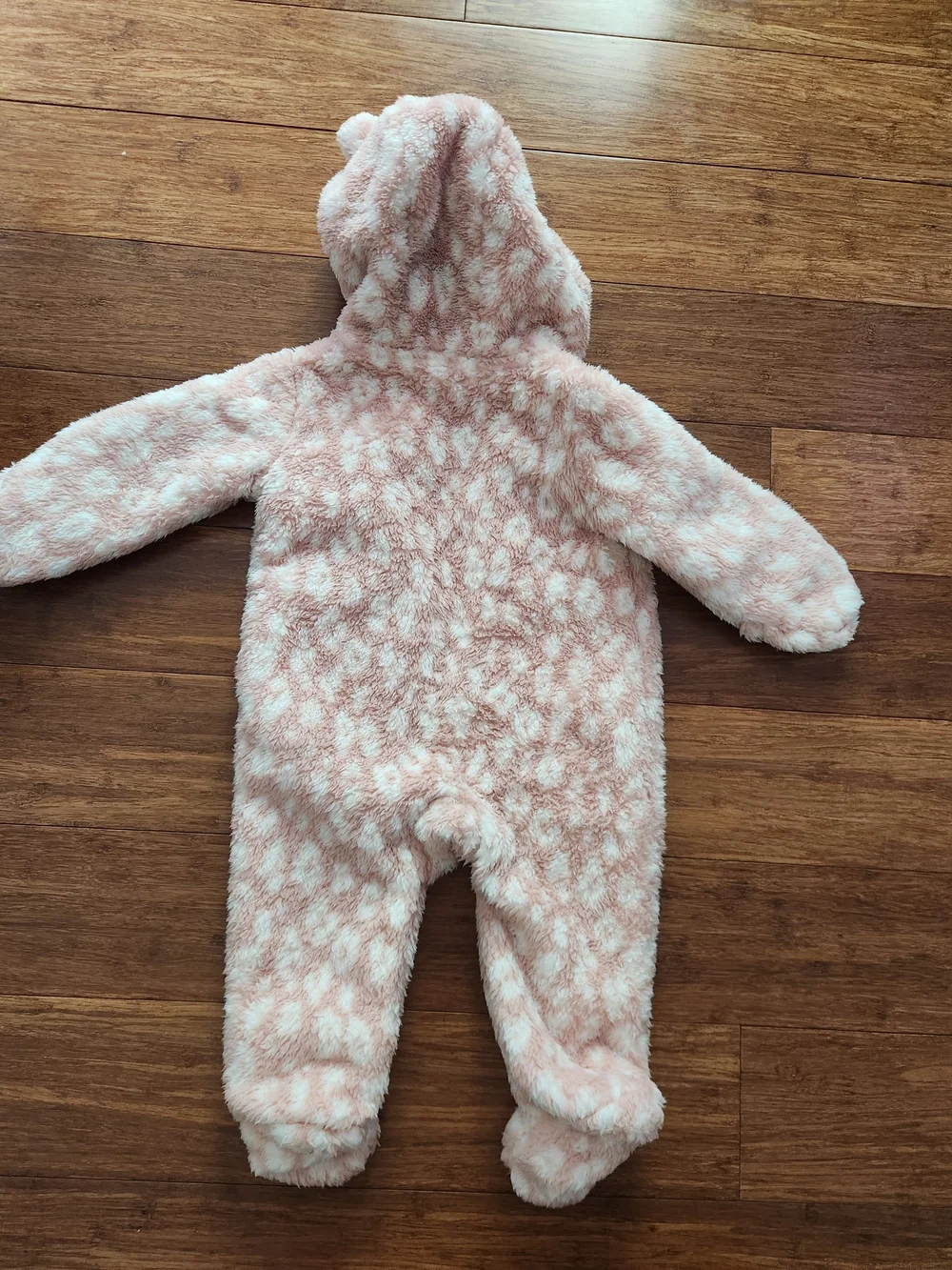 Carters Baby Girls Cozy Pink One-Piece Hooded Sherpa Zipper Jumpsuit, 6 Months